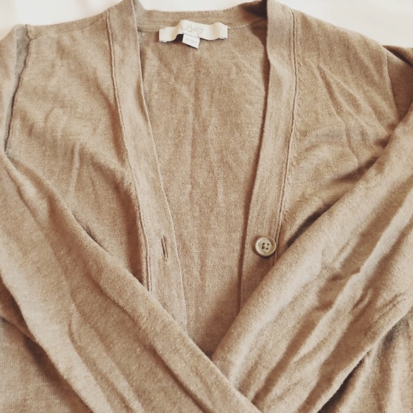 Loft dark beige cardigan - Picture 2 of 4